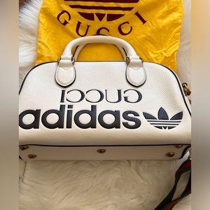 GUCCI X Adidas White Leather Handbag